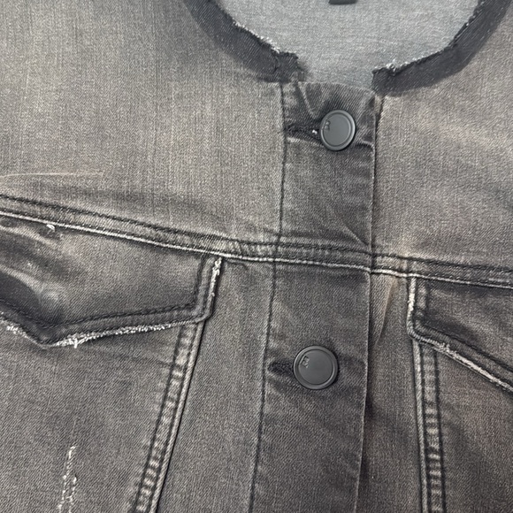 Lane Bryant Faded Black Denim Jacket - Picture 5 of 5